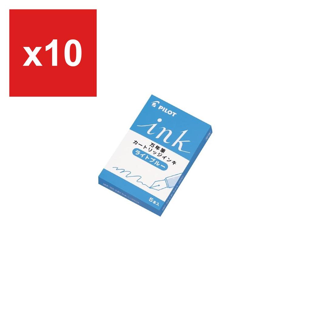 Pilot Fountain Pen Ink Cartridges, Light Blue, IRF5SLB