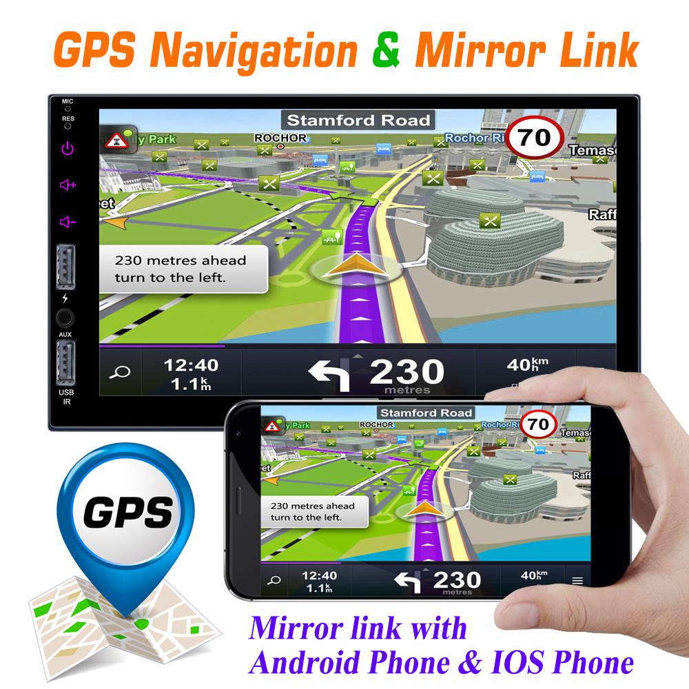 Reakosound 7"  Android 11 Car MultiMedia Player 2 Din Universal WIFI GPS Car Audio FM Radio Bluetooth Mirror Link HD 2USB