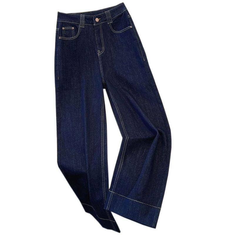 Cowboy Pants Women's Straight Leg Pants Loose Wide Leg High Waist Jeans