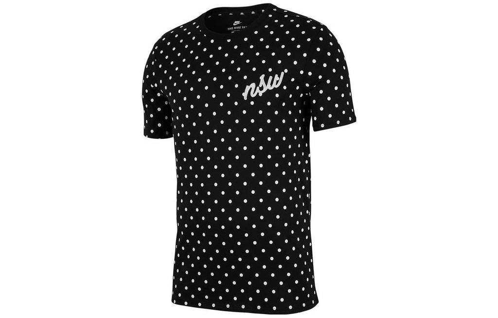 Nike T Shirts Men's Black Crew Neck Moderate Straight Fit AJ3709-010