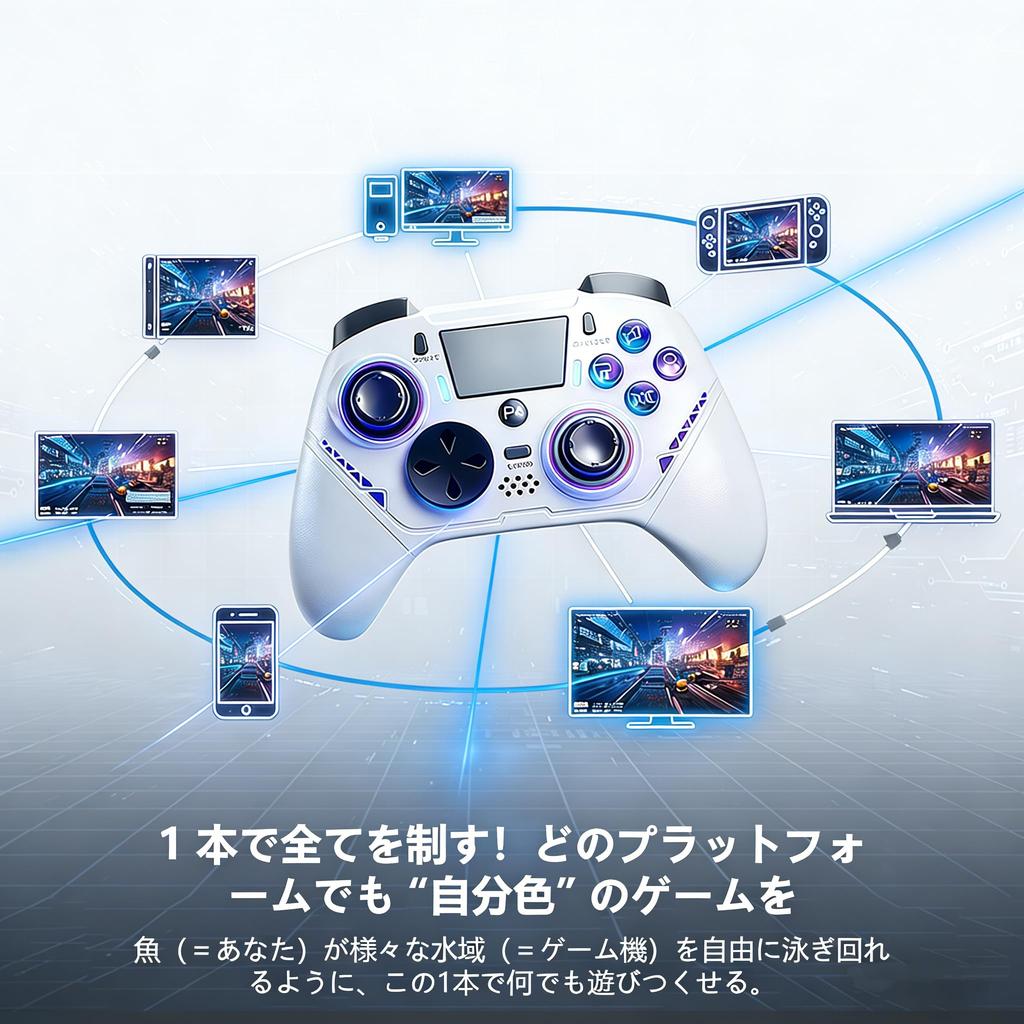PC Controller P4 Controller Innovative Version Gamepad with Turbo Rapid Fire Gyro 1000Hz Polling RGB Stable No Fast 20 Hours Continuous Ergonomic