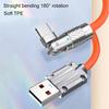 120cm Charging Cable Indicator Zinc Alloy High-power Rotatable 120W USB To Type-C Fast