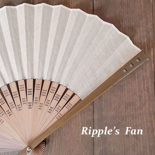 Ripple Omi Hemp Sand [K.ONISHI M.D.] Fan, 23cm, Men's, 78-06,