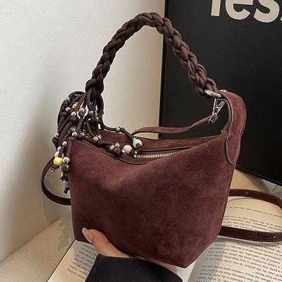 Heutige beliebte Messenger kleine Tasche Damen neue Herbst- und Winter-Umhängetasche hoher Wert Retro tragbare Bucket Bag