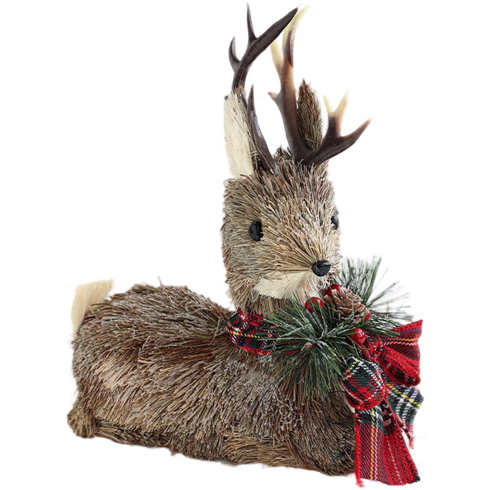 1PC Decorative Pendant Moose Plush Toy Foam Christmas Elk Plush Doll Window Display Tabletop Decor Scandinavian Style 7 Option