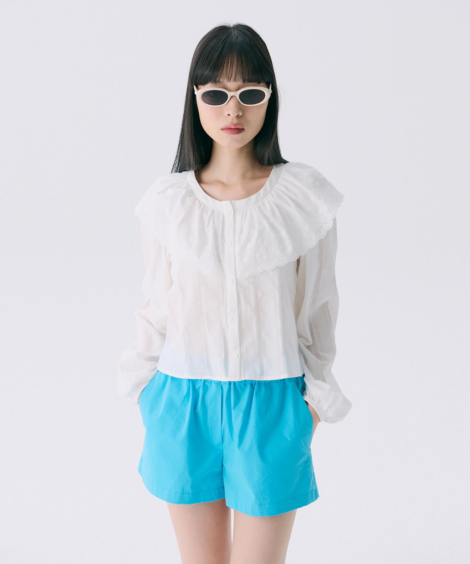 Jun Jun Space Vol12. Ruffle Blouse_White(Vol12. Ruffle Blouse_White) S