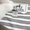 HERMES  L  Short sleeve T-shirt gray/white cotton mens