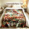 Bear Panda Theme Soft Blanket Personalized Custom Name Text Print Warm Blanket Home Sofa Bedroom Decor