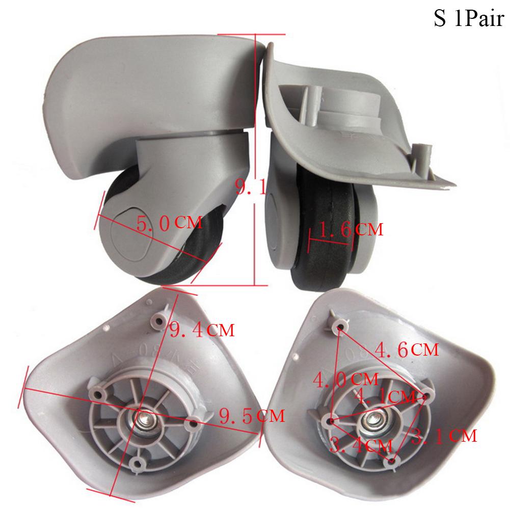 2pcs Suitcase Luggage Universal 360 Degree Swivel Wheels Silent Trolley Suitcase Wheels Replacement Repair Hand Spinner Caster
