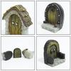 Feentür für Terrarium Miniatur Holztür Deko Puppenhaus Feengarten Mini-Tür Aquarium Feengarten Zubehör