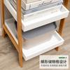 Bathroom Standing Shelf Bathroom Vanity Floor Standing Shelf Storage Bamboo Ladder Bookshelf 4 Tier Shelf Wood Organizer Rack