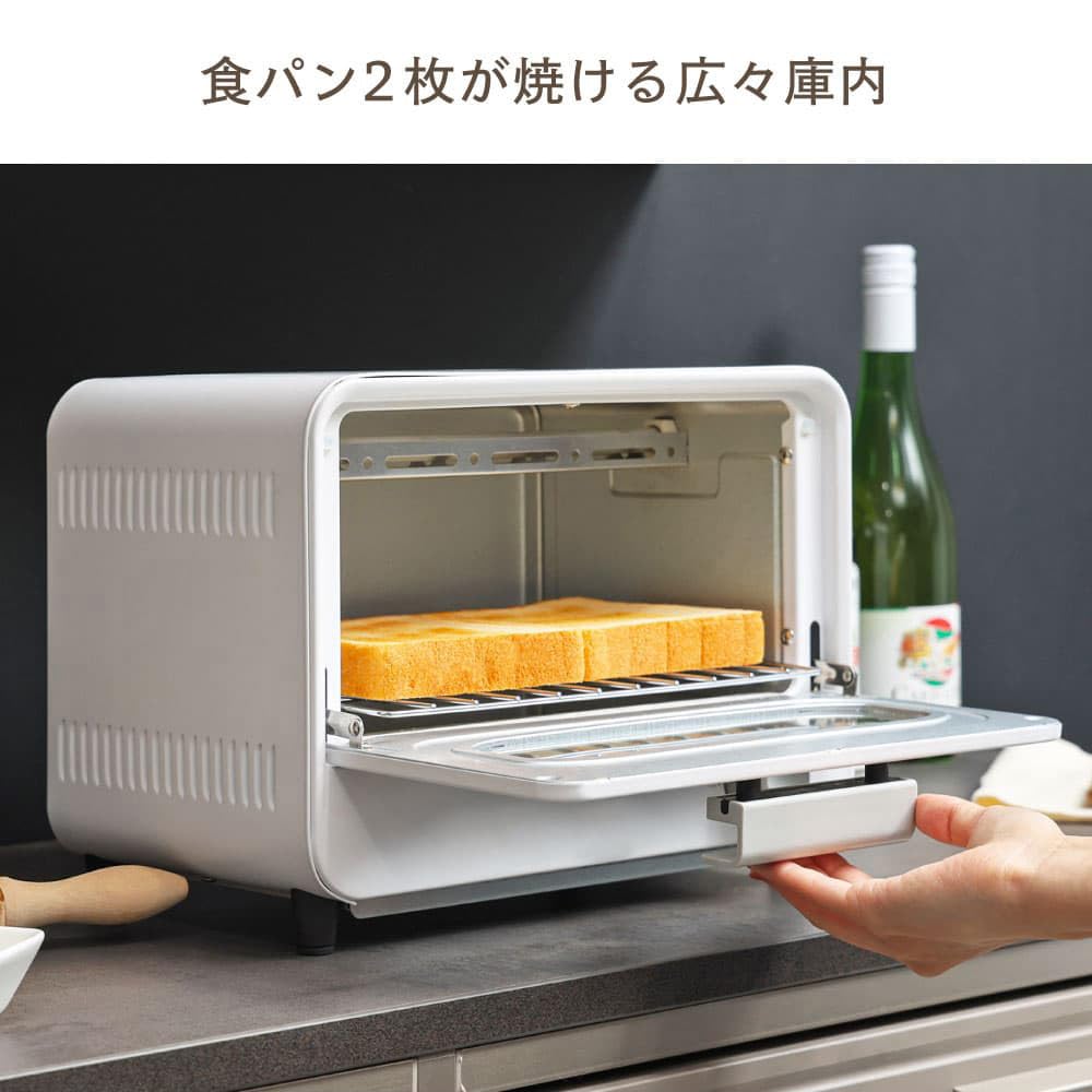 MAXZEN Toaster Oven Toaster Oven Simple 2 Pieces Toast Bread Machine with Timer Comes with Saucer and Crumb Tray for Living Alone Easy to Clean