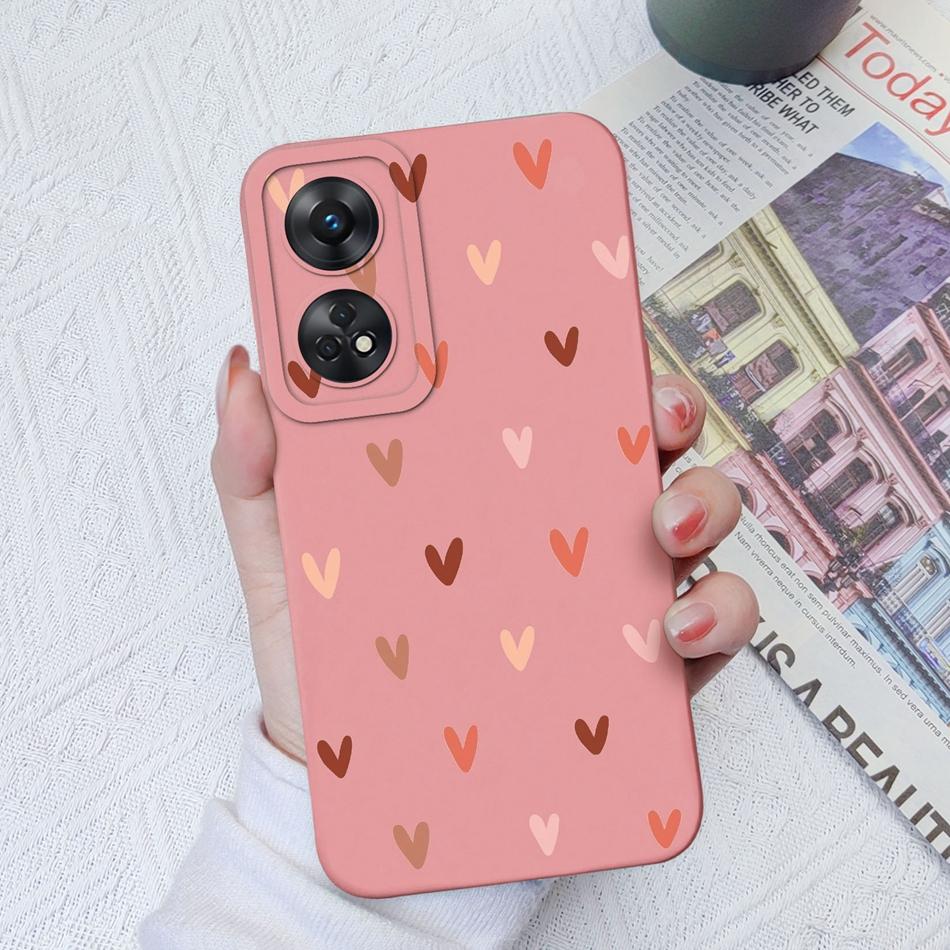 Per Custodia Telefono Oppo Reno 8T 8Z Cuore Amore Protezione Fotocamera Morbido Silicone Liquido Copertura Posteriore Per OPPO Reno8T 4G 5G 8 Lite Guscio