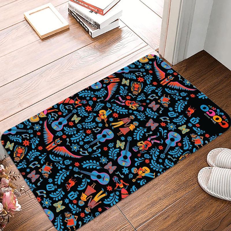 Mexico Style Printing Non Slip Small Rug Waterproof Easy To Clean Floor Mat for Indoor Outdoor Use Durable Home Decor Fashion
