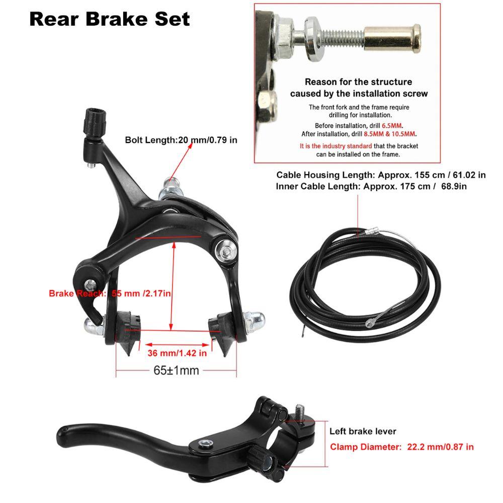 Easy Installation Bicycle Caliper Brake Set Fixie Bike Brake Set DIY Bike Build