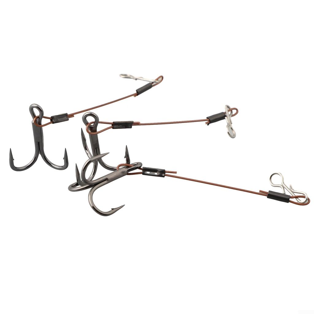 Przynęta do łowienia sandaczy z kotwicami ze stali nierdzewnej, 3 sztuki