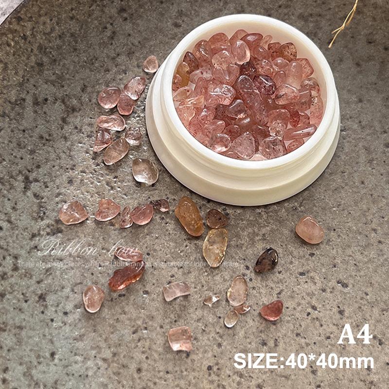 Crystal Stone Nail Accessories 1 Box Mini Colorful Natural Stone Nail Charms Irregular For Diy Nails Decorations
