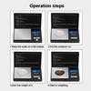 Black Portable Gram Scale Backlit LCD Display Electronic Food Scale  Home Kitchen