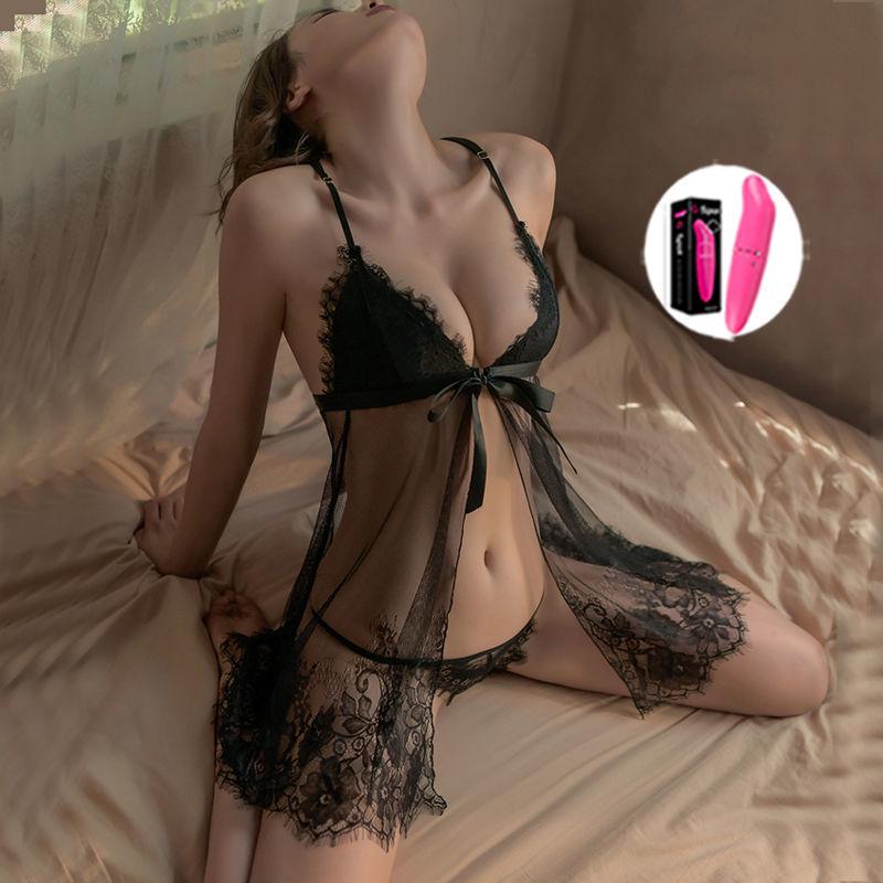 

Женская ночная сорочка большого размера из прозрачного кружева - Сексуальное и соблазнительное нижнее белье Plus Size (130-160 kg)