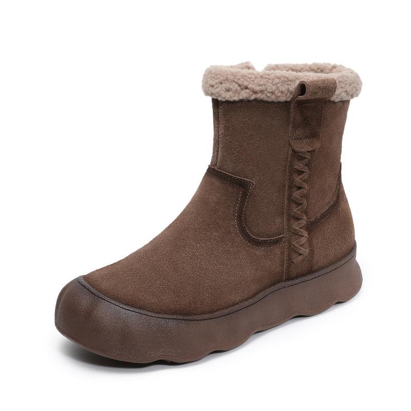 Snow Boots - New Style, Thickly Padded, Thick Cotton Shoes, Thick-soled, Short Boots