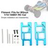Aluminum Alloy Rear Lower Suspension Arm Upgrade Parts Fits for Wltoys 1 14 144001 RC CarBlue F1250B
