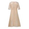 Women's Dress Elegant Lace Patchwork Dress Cut-out Long Dress Bridesmaid Evening Dress