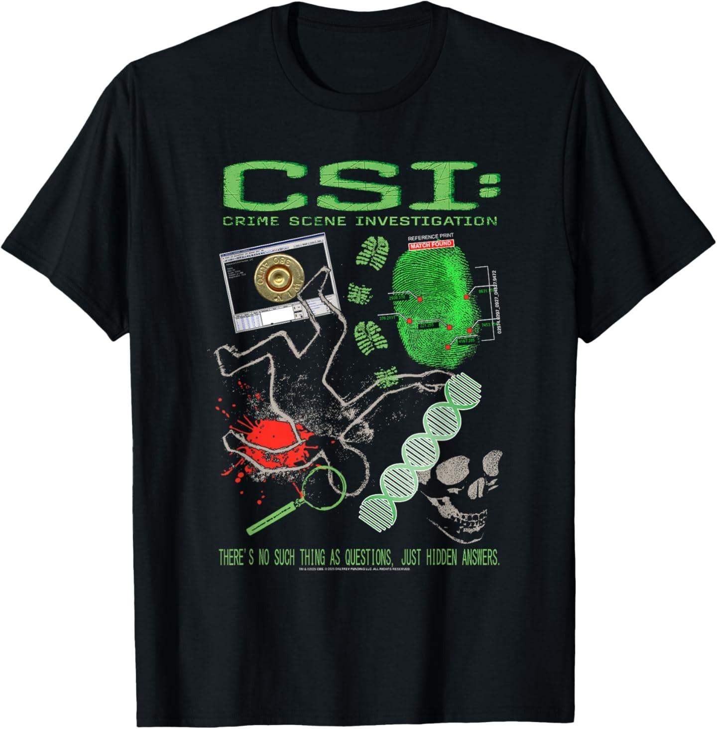 CSI: Crime Scene Investigation Forensics Scene Collage TV T-Shirt Unisex T-Shirt M