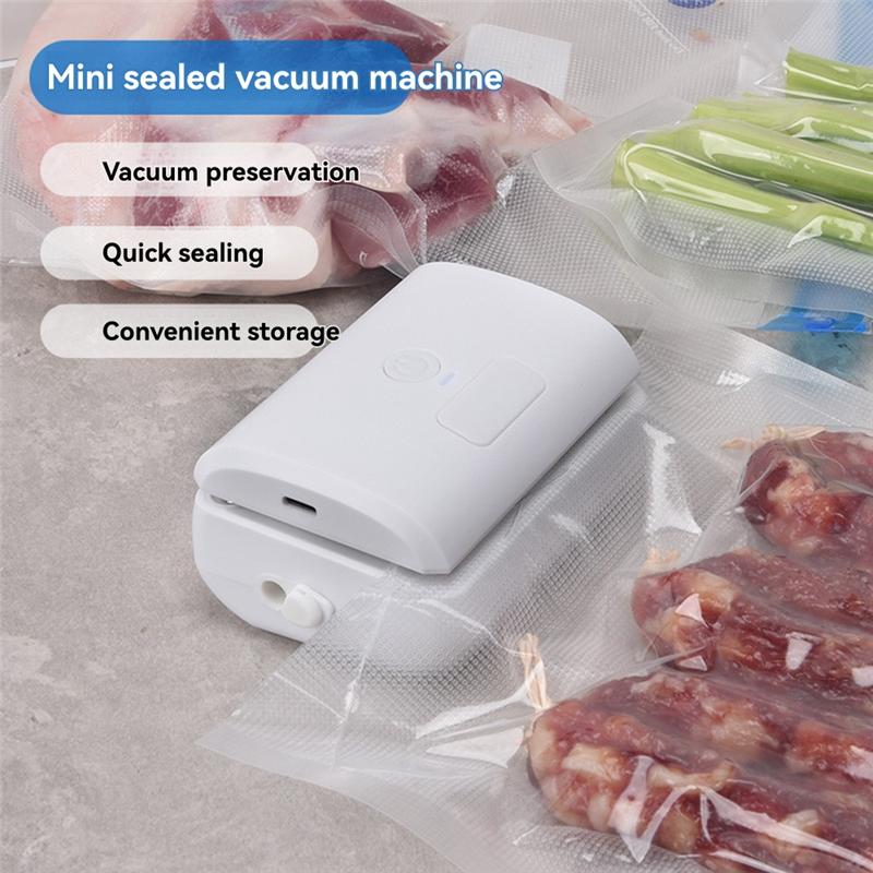 ABMH-Mini Vacuum Sealer Vacuum Compression Bag Food Bag Machine Portable Plastic Bag Clip Sealer Home Vacuum Machine