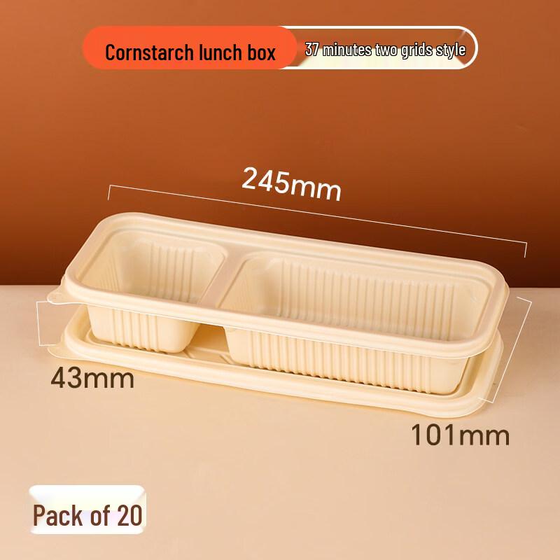 

Disposable Corn Starch Bento Box Set