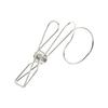 Laundry Drying Multi-Clips, Set of 4, for Thick Pipes, Stainless Steel, Metalia HB-6180