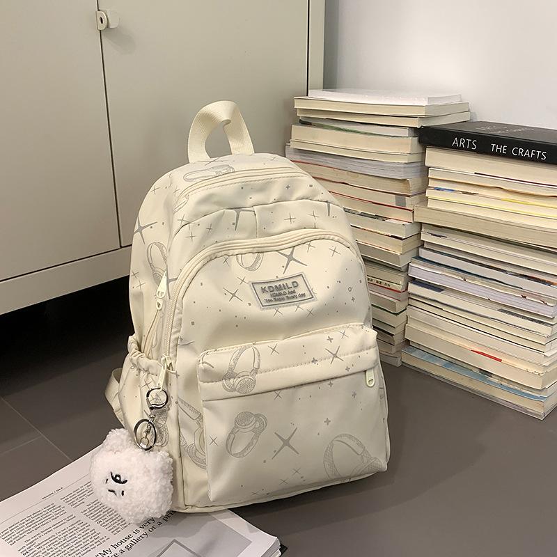 Schoolbag Japanese school bag for girls Junior high school students Cute star backpack Large capacity casual male college student travel backpack tide