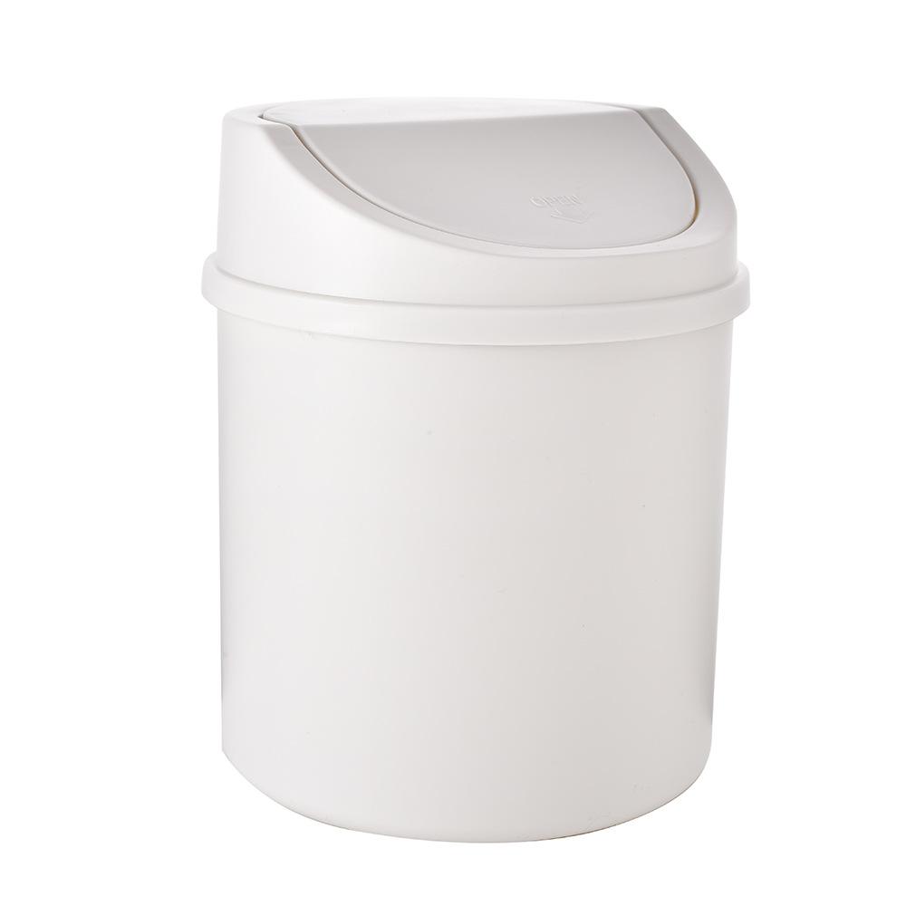 Mini Desktop Bin Small Trash Can Tube 1Pcs with Cover Bedroom Trash Can Garbage Can Clean Workspace Storage Box Home Desk