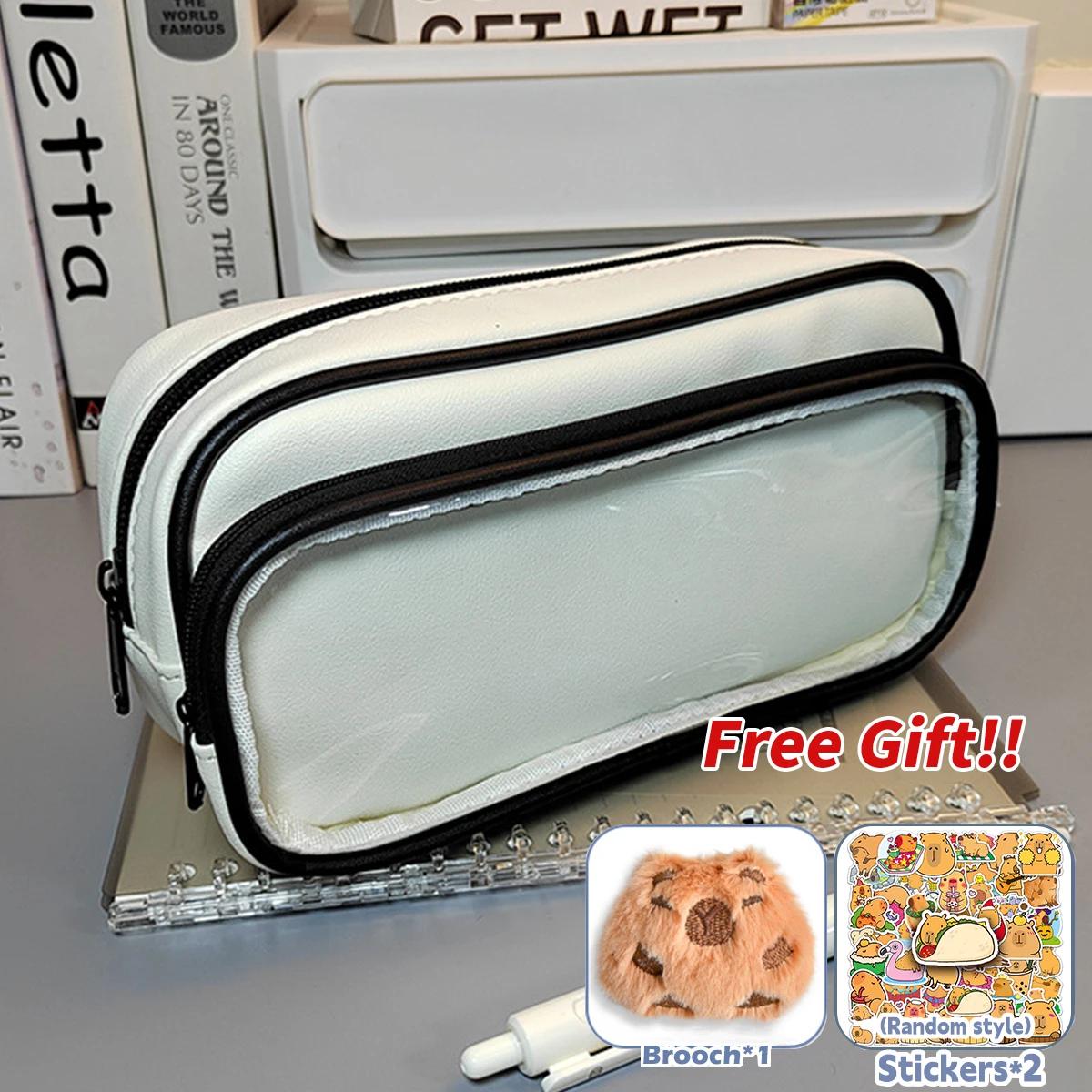 

Cute Pencil Case Back To School Simple Pencil Case Translucent Waterproof Student Pencil Case Ins Style Student Storage Bag