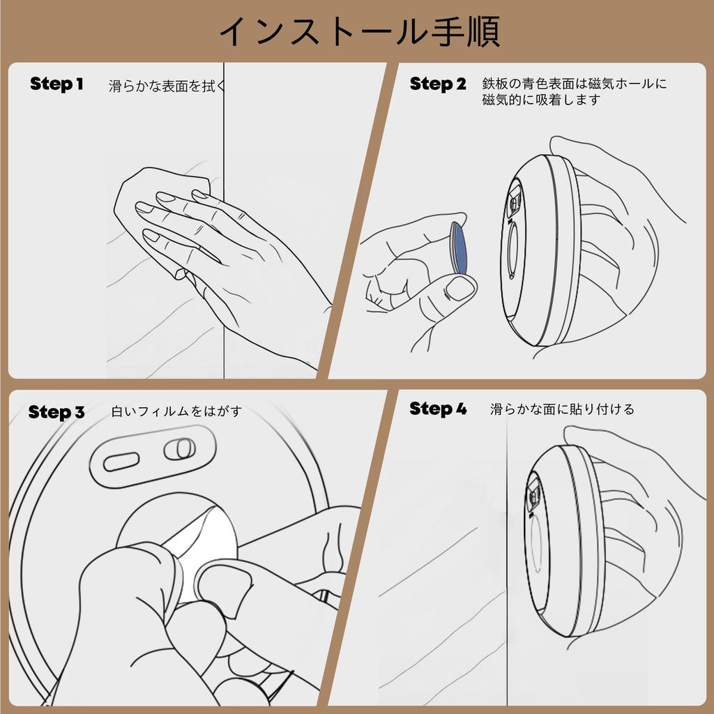 LROLTEF LED Sensor Light, USB Rechargeable, Indoor Motion Sensor, Footlight, Light and Dark Sensor, 3 Practical Modes, Stick-On or Magnetic, Night