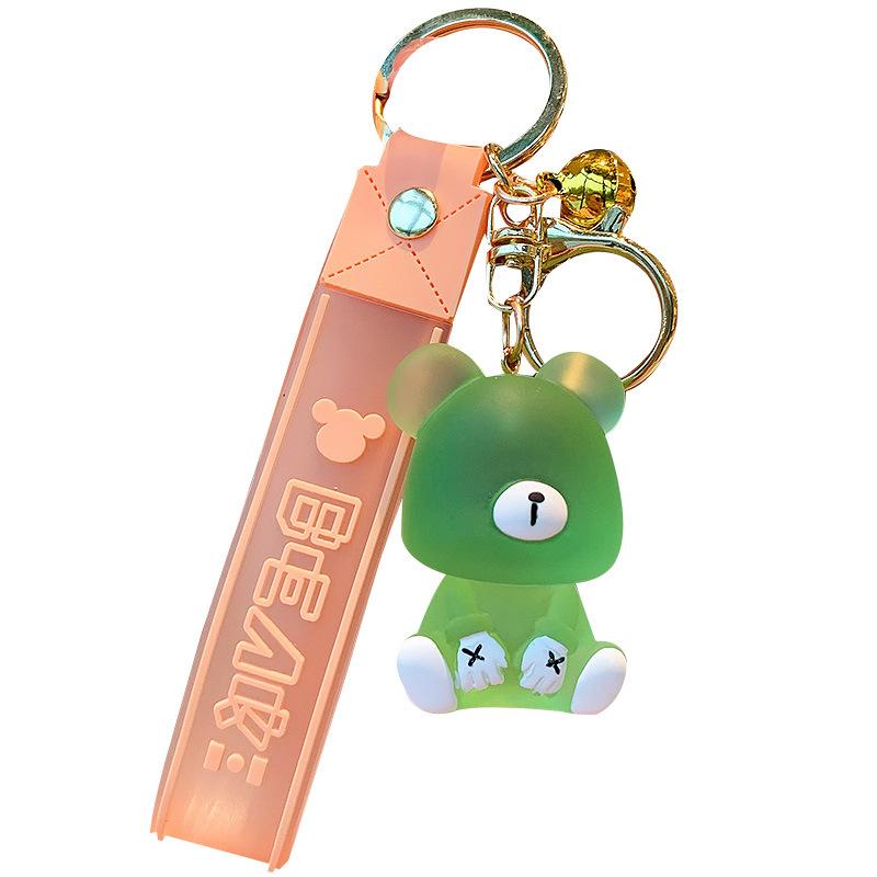 Creative Resin Jelly Bear Keychain Cute Cartoon Doll Car Key Chain Ring Women'S Exquisite Bag Pendant