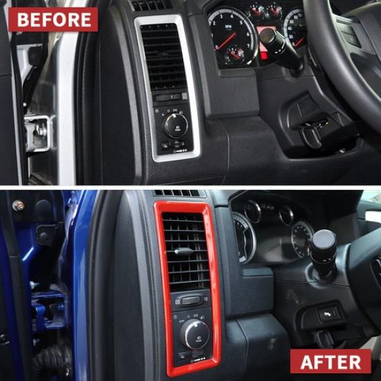 Left & Right Dashboard Air Conditioner Vent Frame Trim Cover for Dodge RAM 10-17