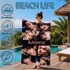 Custom Name K-pop Idol Collage Beach Towel Microfiber Beach Towel, Lightweight and Quick-Dry, for Summer Travel, Swimming Pool Gift
