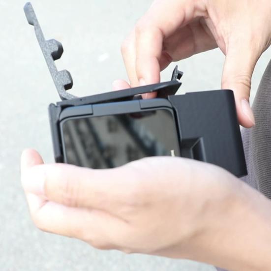 Action Camera Grip Holder for Insta360 Go Ultra Camera Cage Quick Release Mount Holder with Shutter Button Lanyard Action Camera Accessories