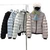 Autumn and winter ribs down jacket women's short hooded white duck down loose light and thin bread jacket