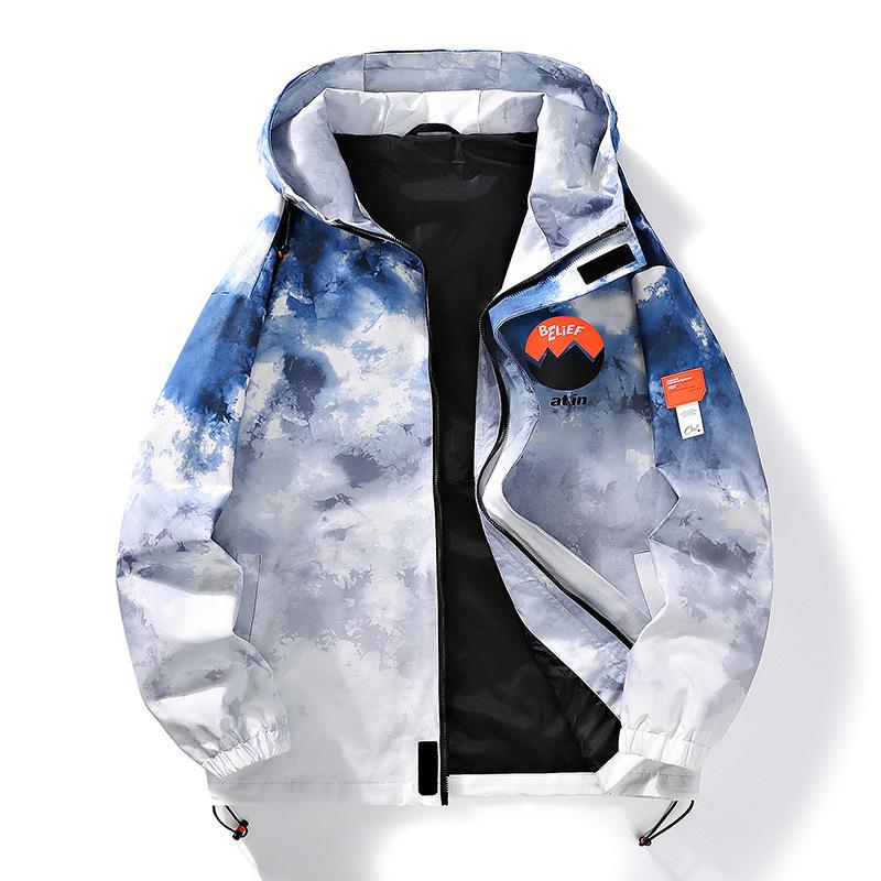Fake Two-piece Boy Jacket Spring and Autumn New Loose Hooded Jacket