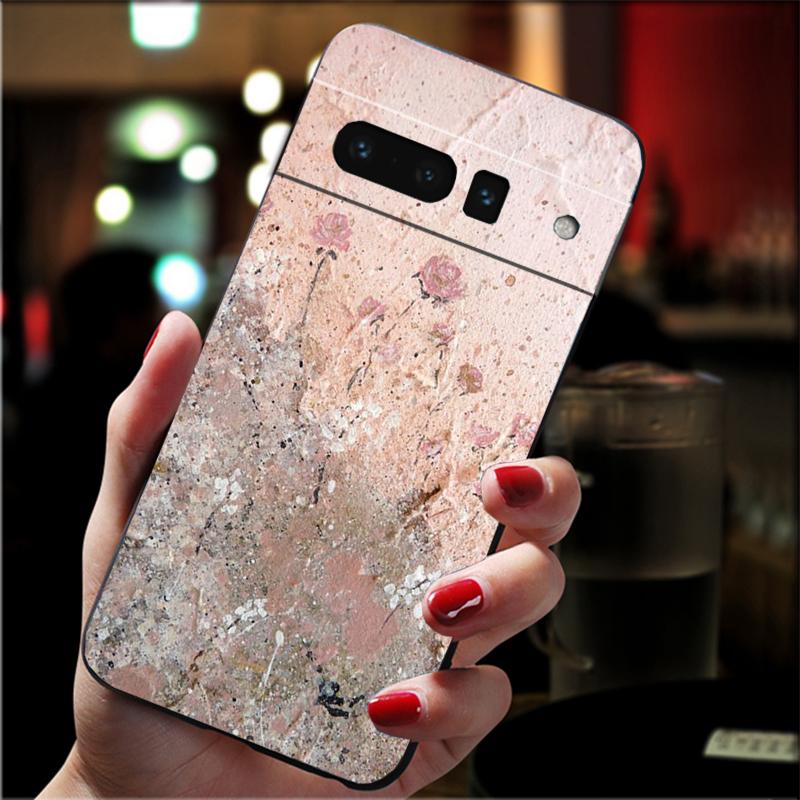 

Phone Case For Google Pixel 10 9 Pro XL 9A 8 7 6 Pro Pixel 8A 7A 6A Pixel 8 7 6 5 Love Heart Gold Rose Google Pixel 7a