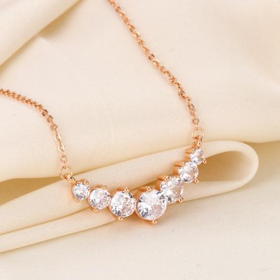 Yousheng Women Necklace Faux Crystal Symmetric Polished Neck Decoration Jewelry Prom Party Dating Clavicle Necklace