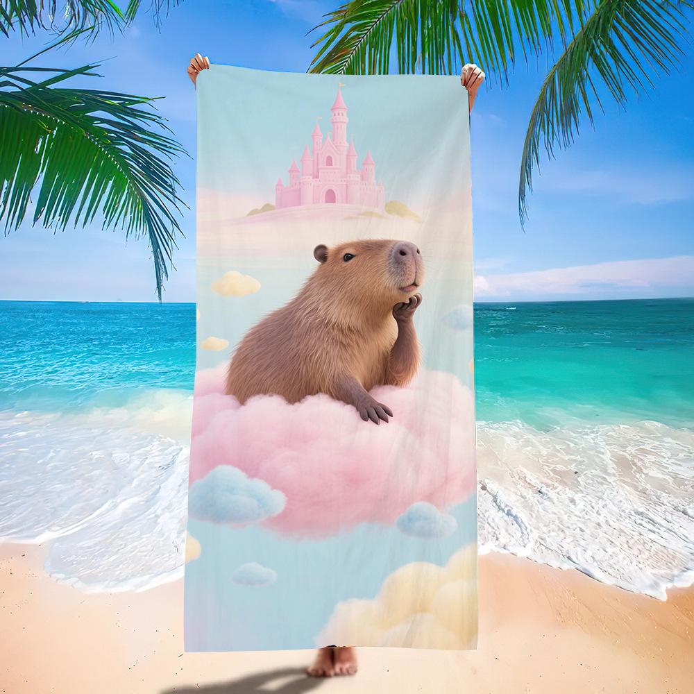 New Cute Animal Printed Microfiber Beach Towel Quick Dry Absorbent Soft Bath Towel For Kids