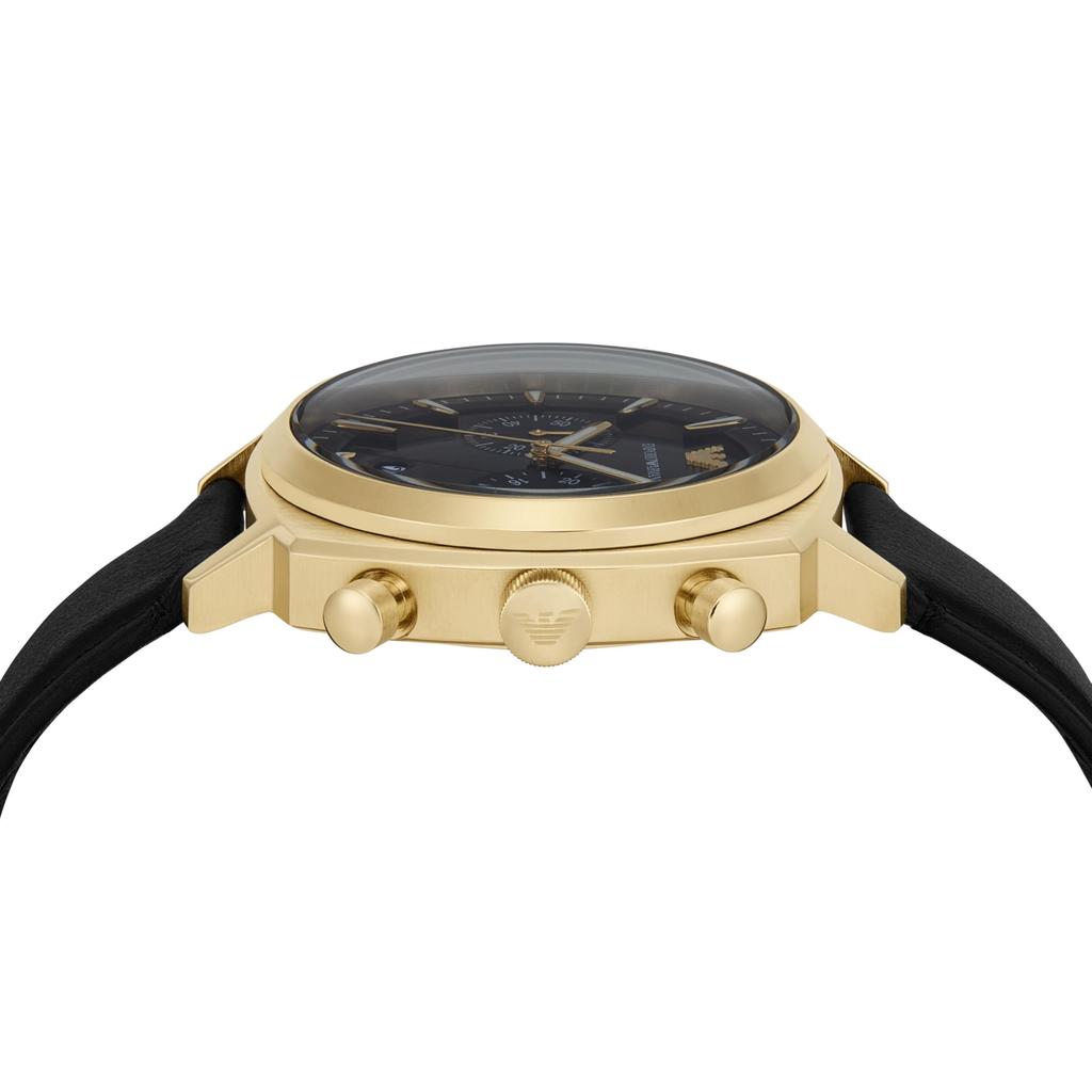 Emporio Armani Chronograph Black Leather AR11690 Men's Watch,