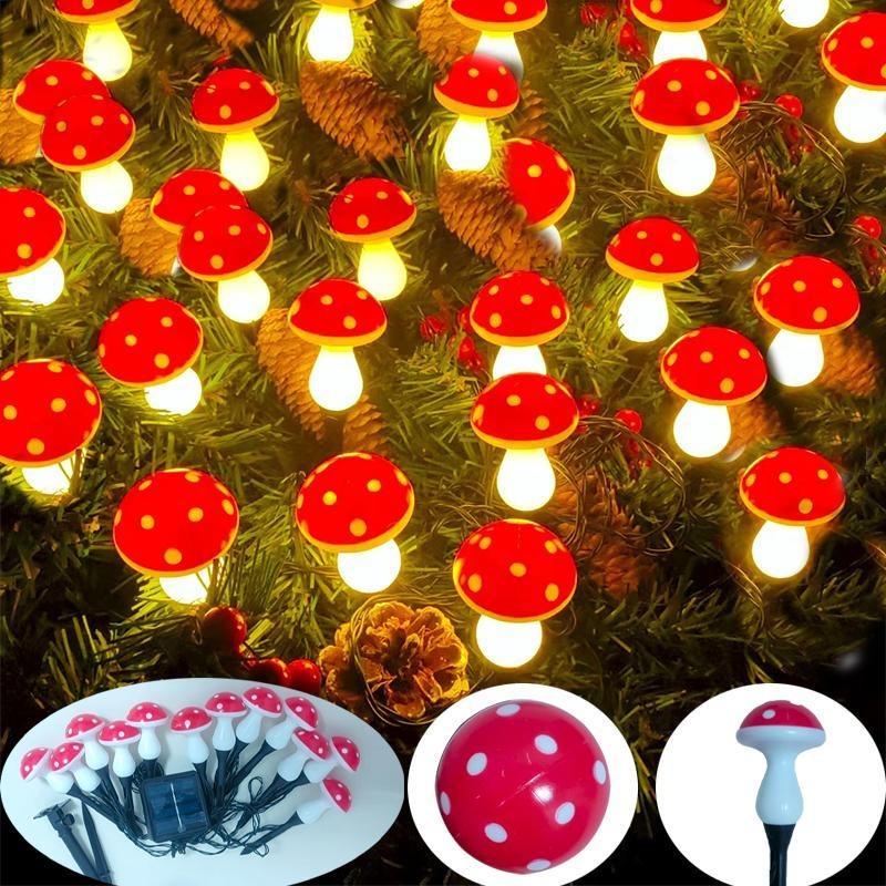 Solar Mushroom Lights for Garden Decor Waterproof Outdoor Garden Mushroom Lamp Solar LED Fairy Lights for Patio Path Yard Lawn