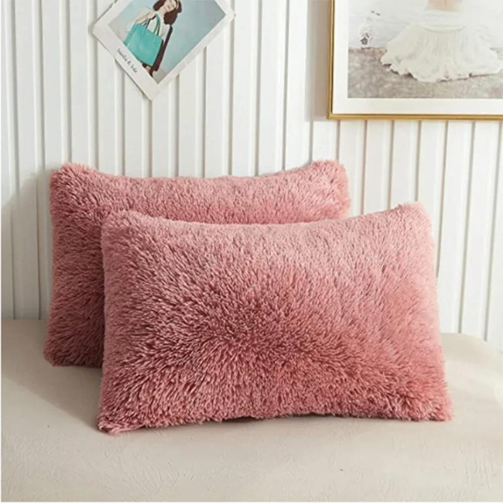 Rectangular Shape Crystal Plush Pillow Plush Mink Plush Pillow Nordic Pillowcase  Living Room