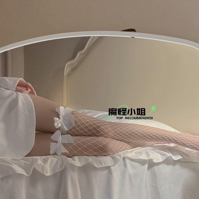 Spice Girl Ultra-Thin High-Transparency Red Stockings Summer Personality Knee Long Tube Sexy Niche Black Stockings Women