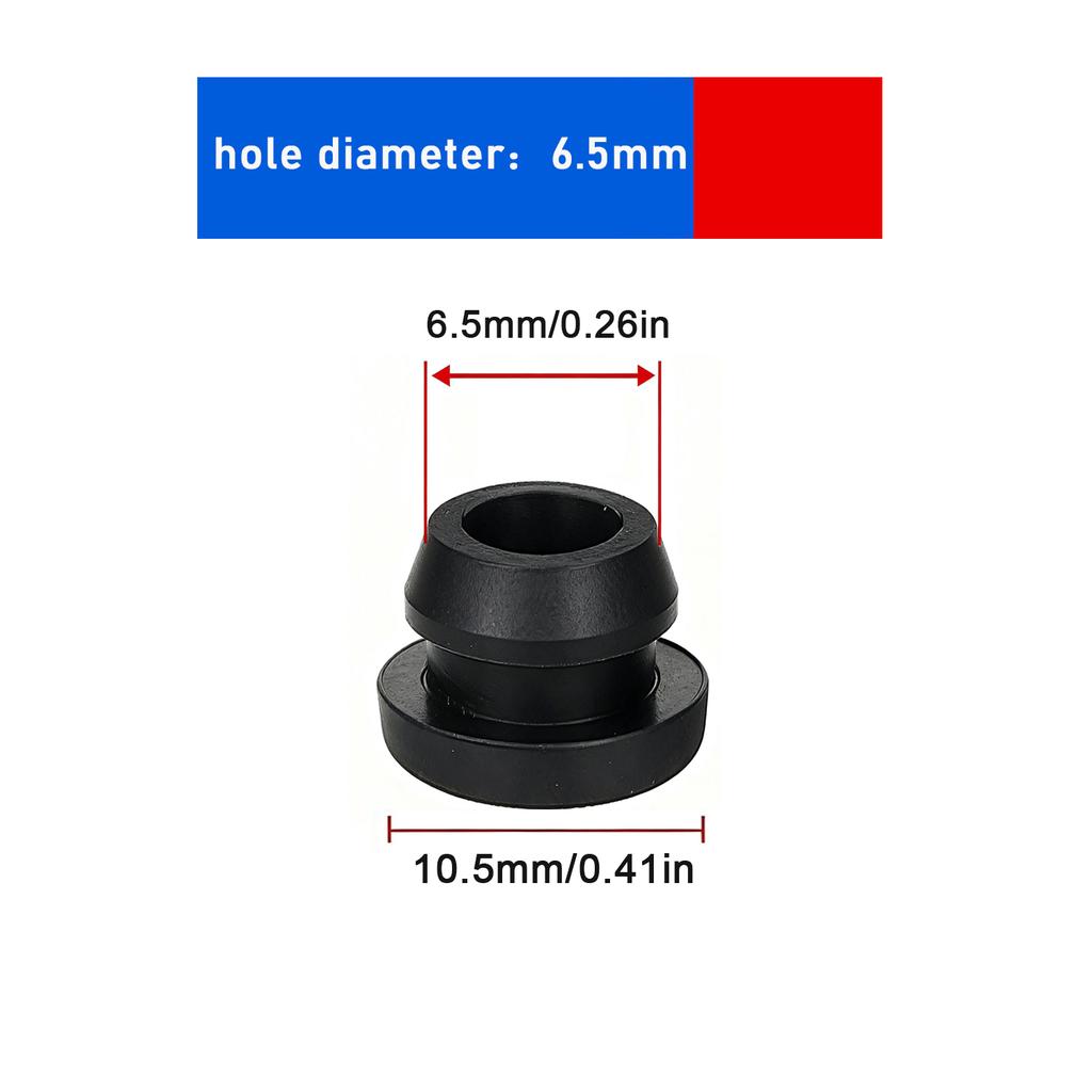 5 Stück 2,5-15mm Schwarz Konisch Aufschnappbar Silikonkautschuk T-Typ Stopfen Blindkappen Rohreinsätze Stopfen Beweis Hohe Temperatur