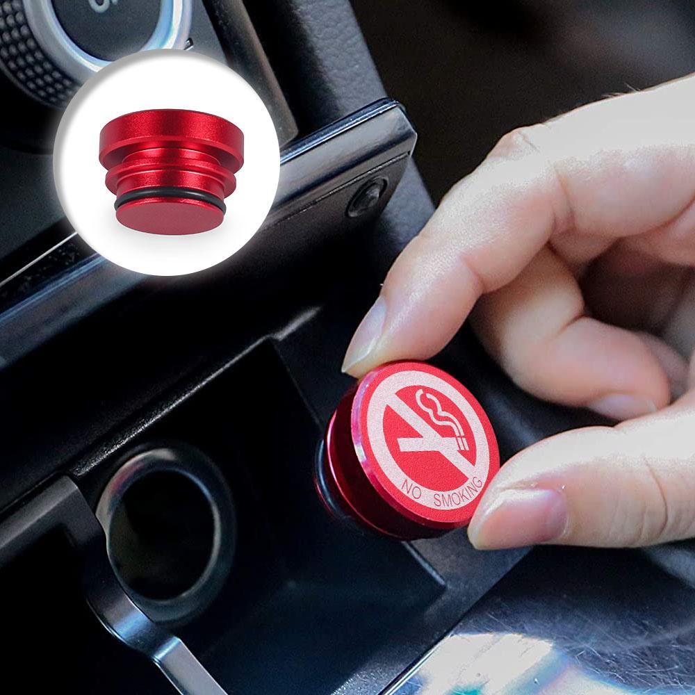 12V Universal Car Lighter Button Cover Accessories No Smoking Button Car Lighter Plug Delete Plug