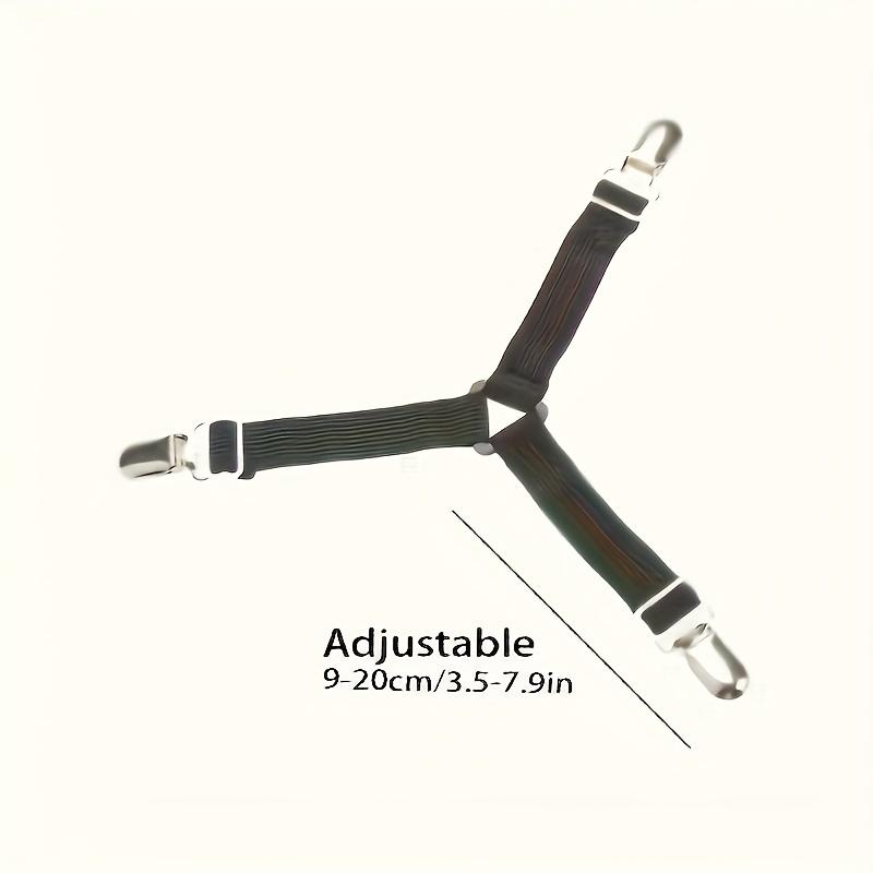 4pcs Non-Slip Fitted Sheet Clips, Multi-Surface Stabilizing Solution for Bedding/Sofa Optimization, Textured Polymer Composite